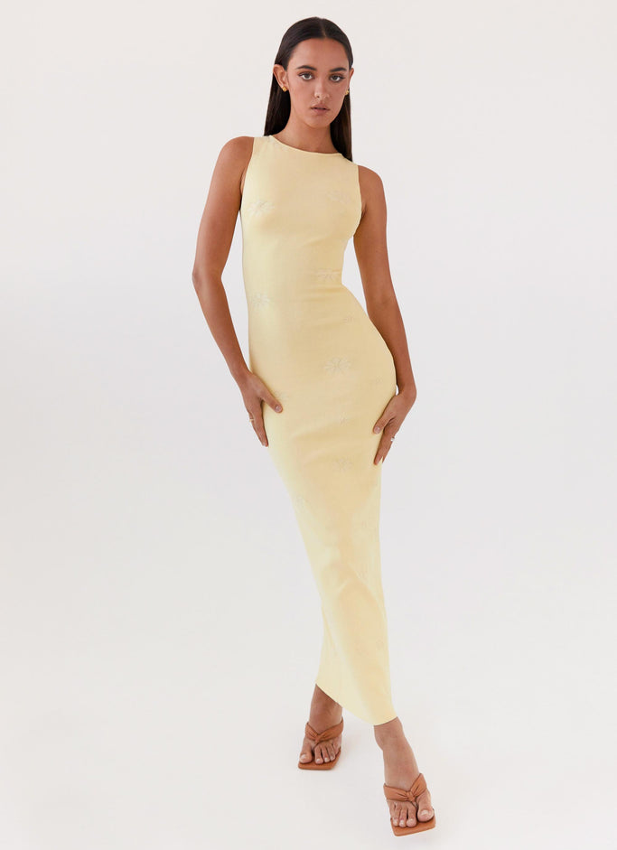 Holly Knit Maxi Dress - Yellow