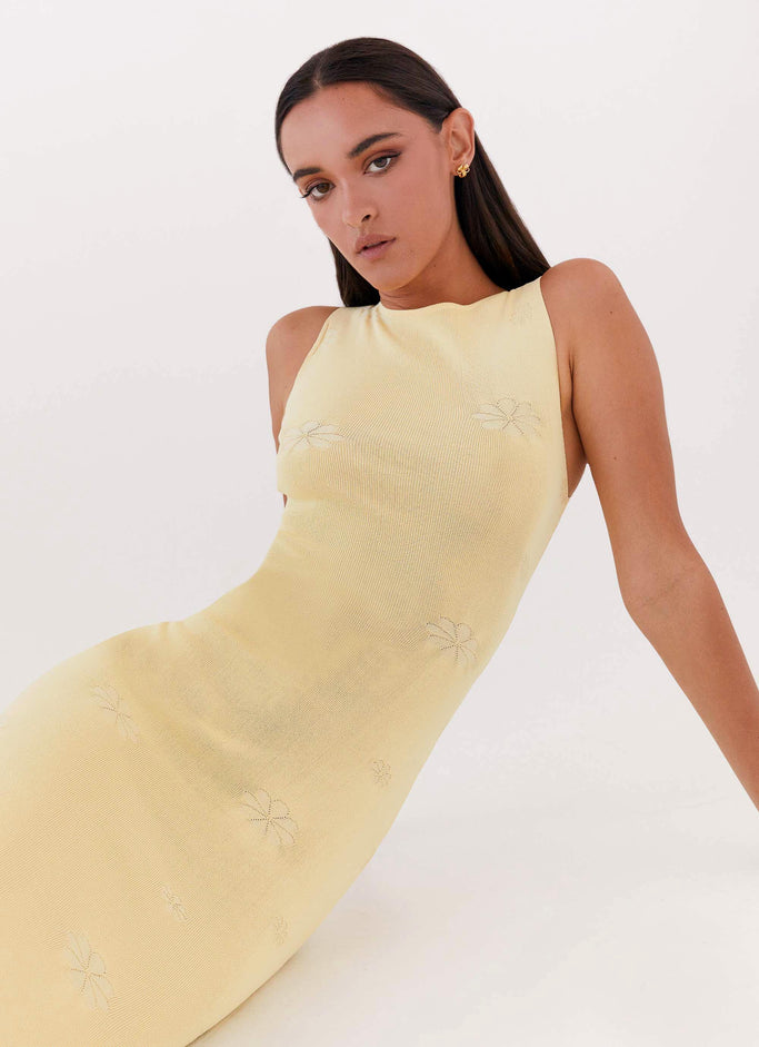 Holly Knit Maxi Dress - Yellow