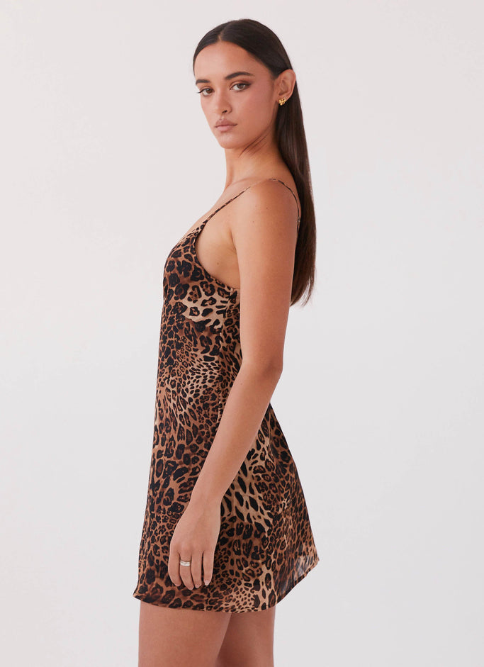 Huda Mini Dress - Leopard